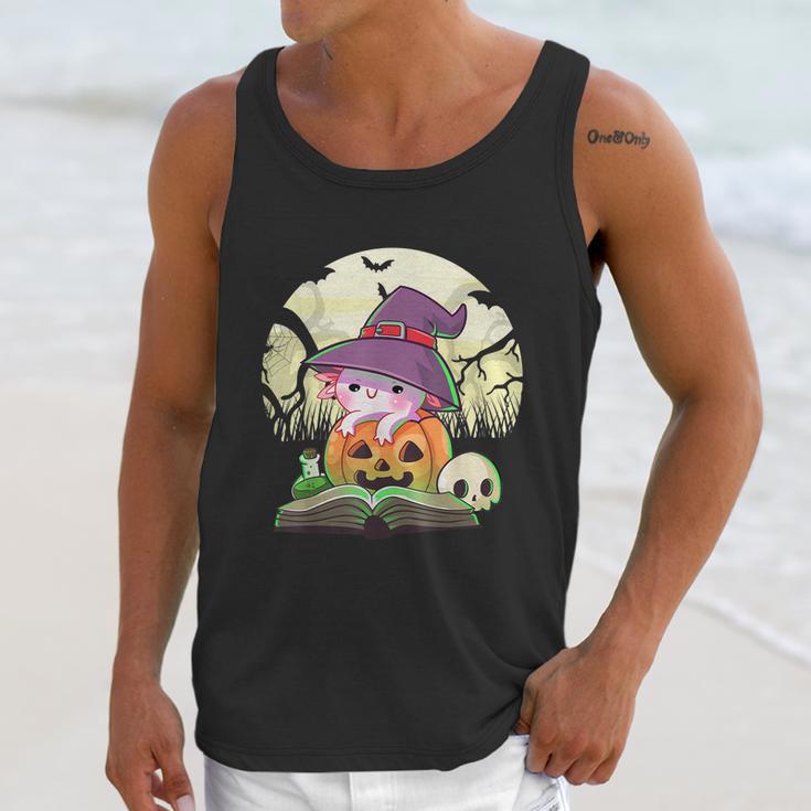 Cute Axolotl Halloween Costume Pumpkin Pastel Goth Graphic Design Printed Casual Daily Basic Unisex Tank Top Gifts for Her