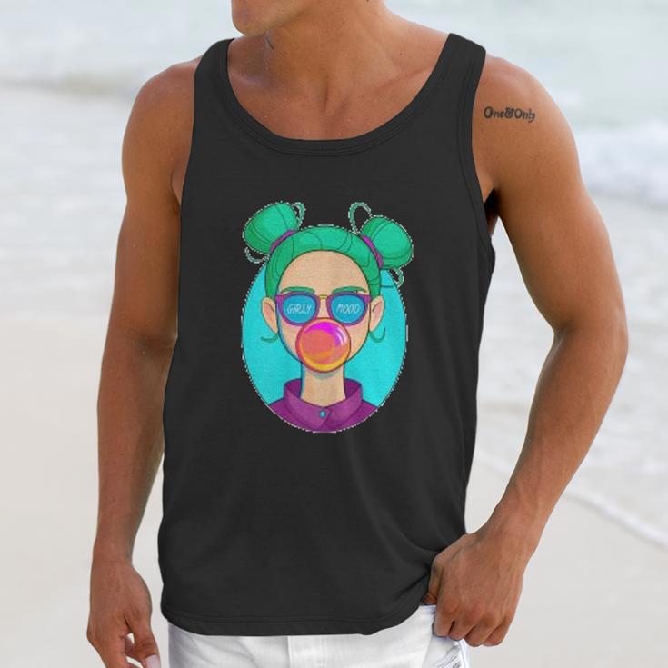 Cute Fun Girly Mood Popping Bubble Gum Unisex Tank Top Gifts for Her