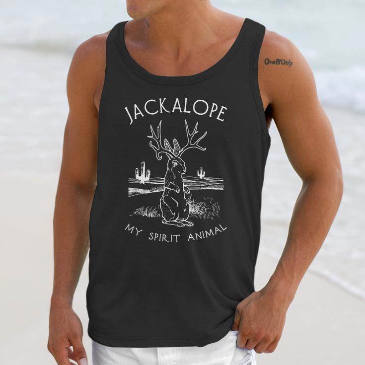 Cute Jackalope My Spirit Animal Hare Jackrabbit Tee Unisex Tank Top Gifts for Her