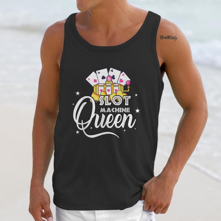 Cute Slot Machine Queen Funny Casino Gambling Unisex Tank Top Gifts for Her