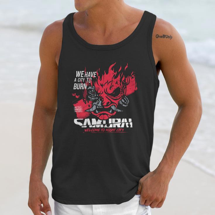 Cyberpunk Samurai Welcome To Night City Unisex Tank Top Gifts for Her