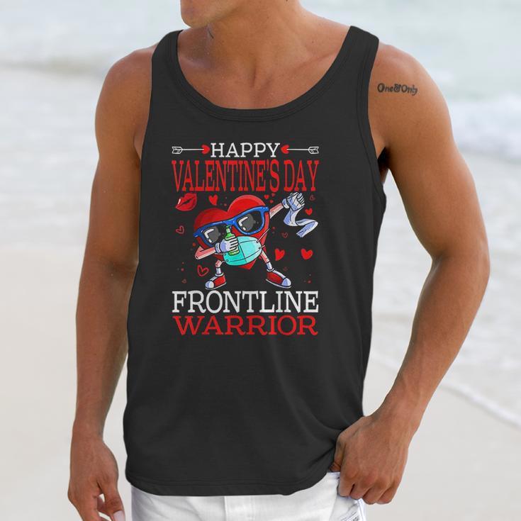 Dabbing Heart Masked Happy Valentines Day Frontline Warrior Unisex Tank Top Gifts for Her