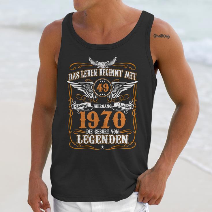 Das Leben Beginnt Mit 49 Jahrgang 1970 Die Geburt Von Legenden Unisex Tank Top Gifts for Her