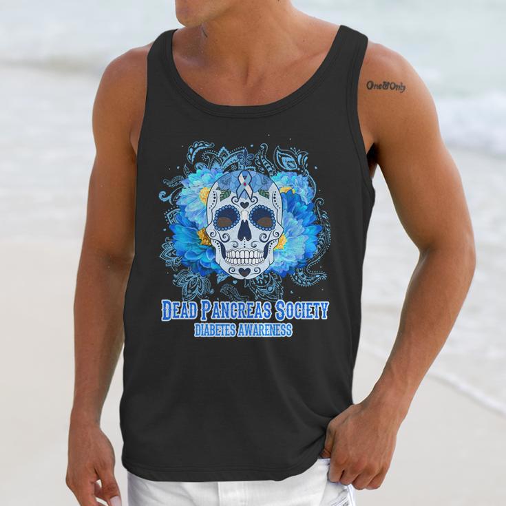 Dead Pancreas Society Diabetes Awareness Sugar Skull Unisex Tank Top Gifts for Her