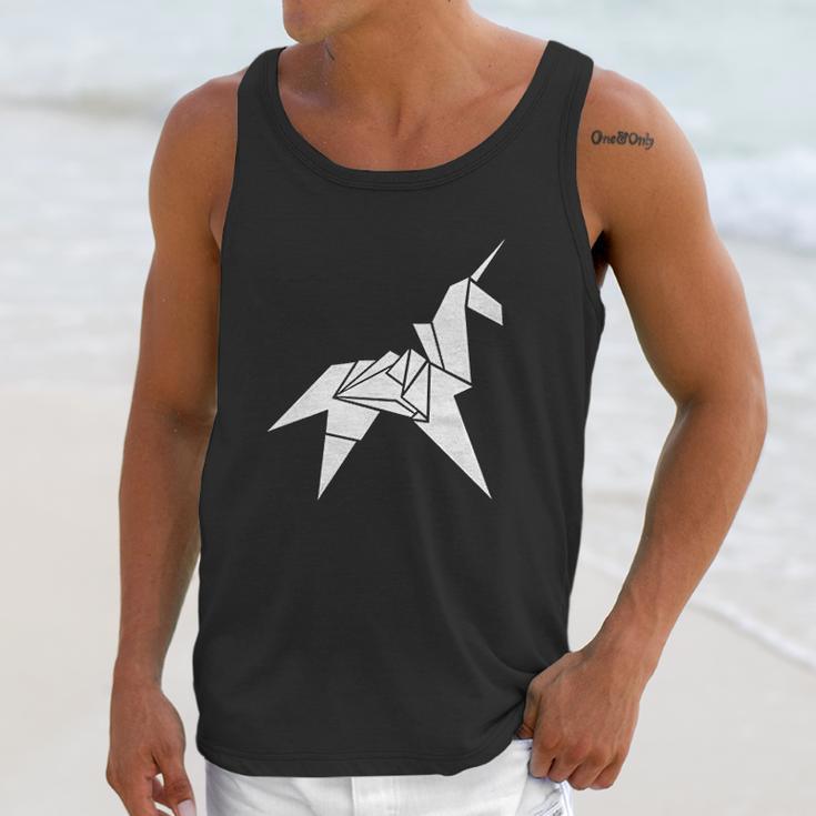 Design By Humans Origami Unicorn Graphic Unisex Tank Top Gifts for Her