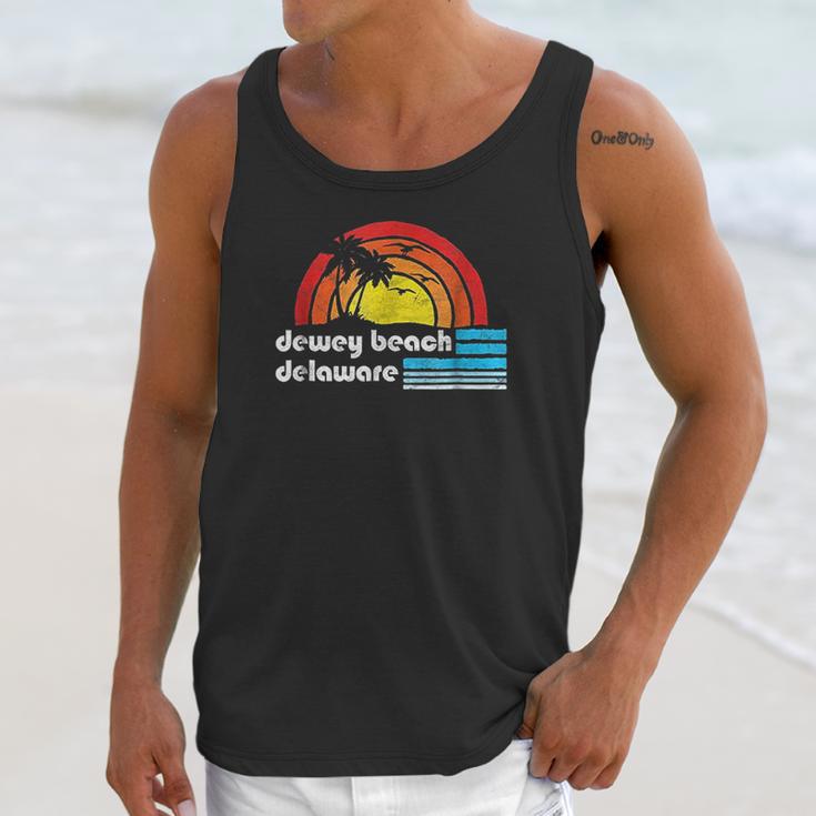 Dewey Beach Delaware Retro 80S Surfer Vibe Unisex Tank Top Gifts for Her