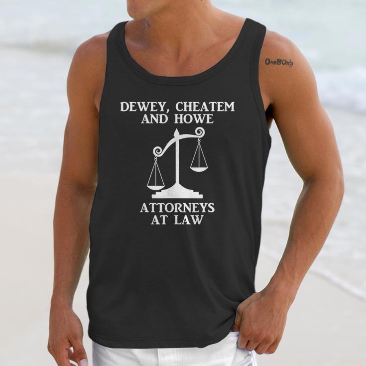 Dewey Cheatem Howe Attorneys At Law Scales Of Justice Unisex Tank Top Gifts for Her