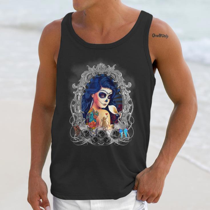 Dia De Los Muertos Sugar Skull Day Of The Dead Catrina Unisex Tank Top Gifts for Her