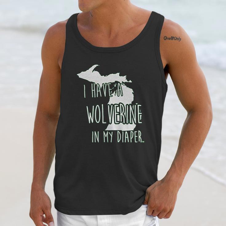 In My Diaper I Have A Wolverine State Of Michigan Msu Unisex Tank Top Gifts for Her