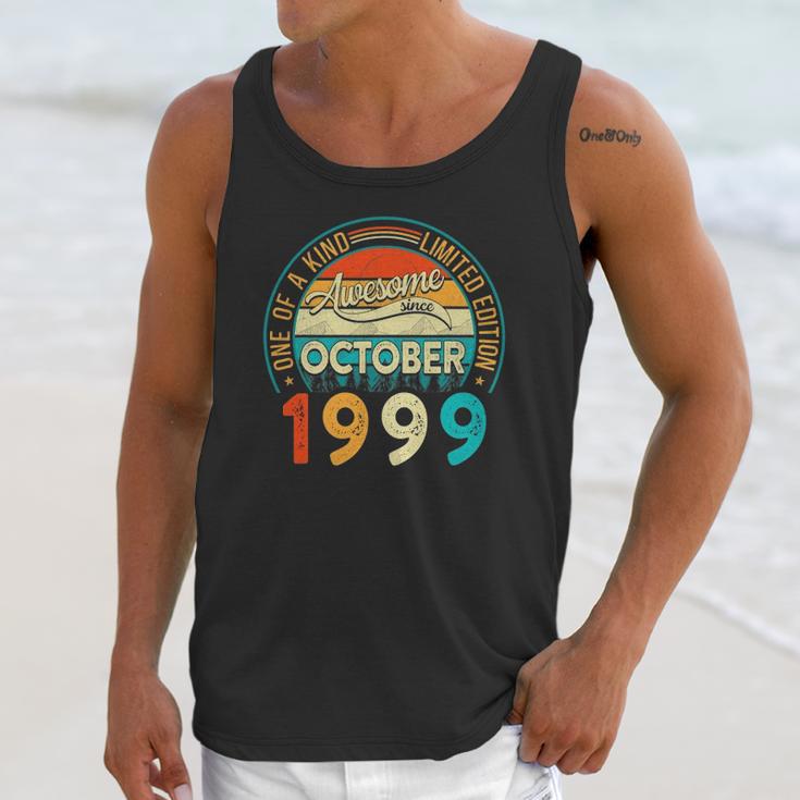 Distressed Vintage Awesome Since October 1999 22 Years Old Unisex Tank Top Gifts for Her