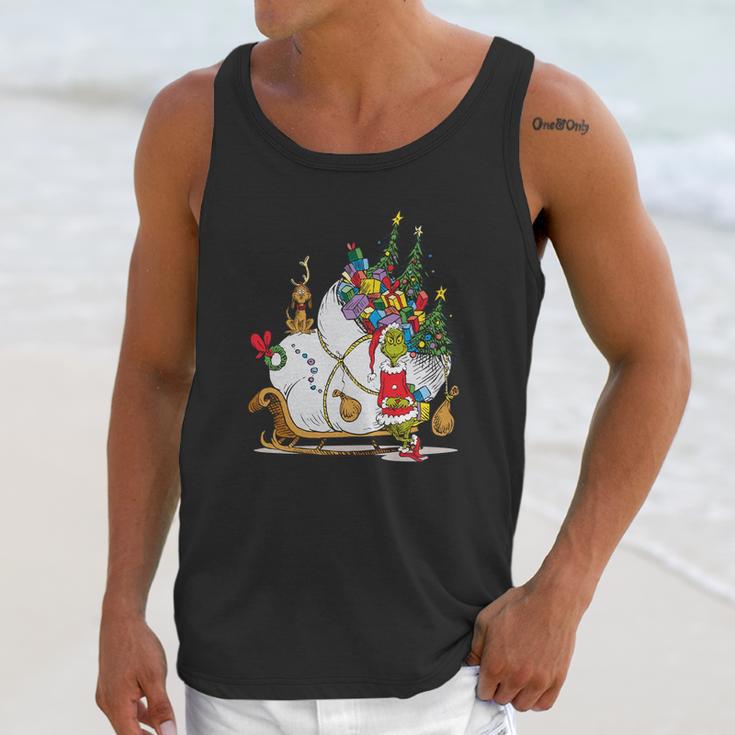 Dr Seuss Grinch Sleigh Unisex Tank Top Gifts for Her