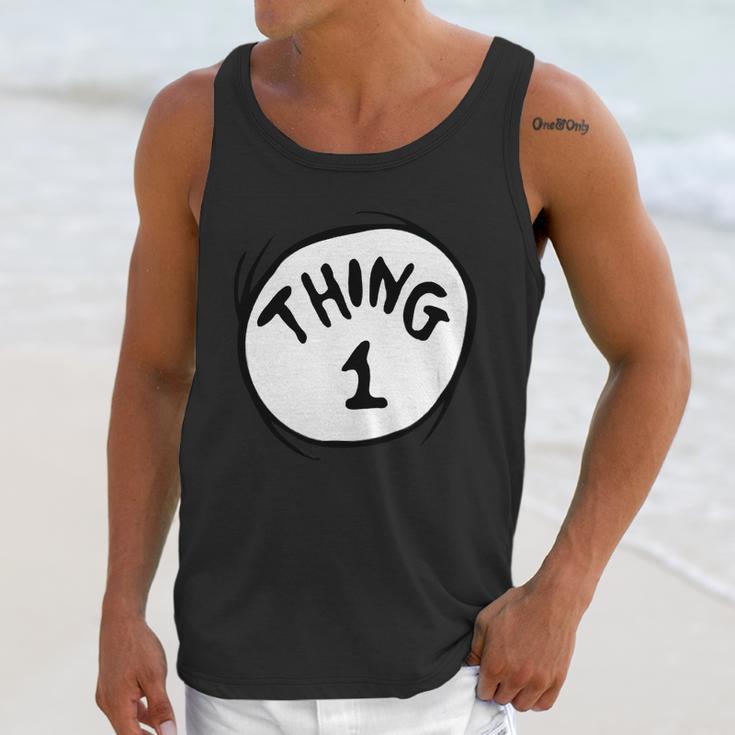 Dr Seuss Thing 1 Emblem Red Unisex Tank Top Gifts for Her