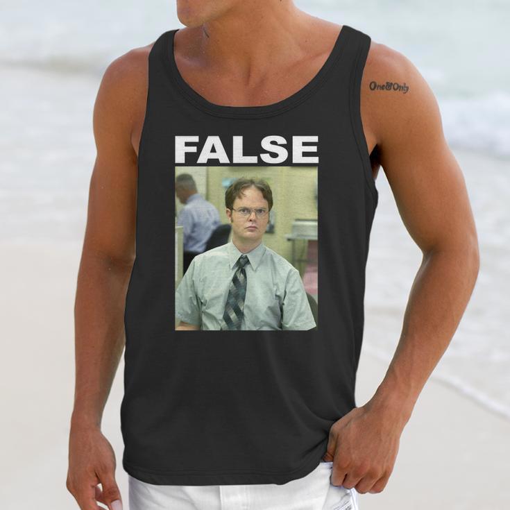 Dwight Schrute False Funny Unisex Tank Top Gifts for Her