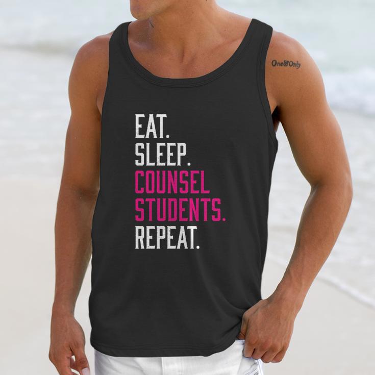 Eat Sleep Counsel Students Repeat Unisex Tank Top Gifts for Her