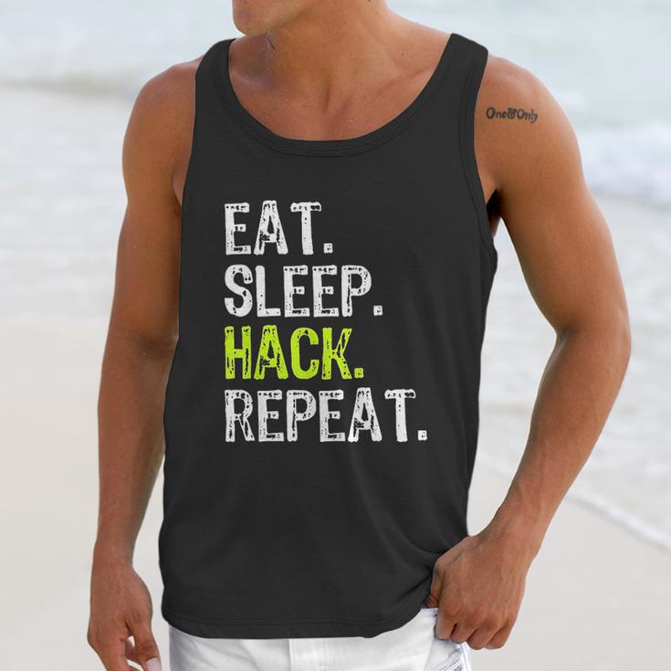 Eat Sleep Hack Security Funny Gift Unisex Tank Top Gifts for Her