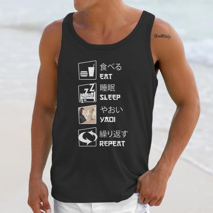 Eat Sleep Yaoi Repeat Gift Graphic Design Printed Casual Daily Basic Unisex Tank Top Gifts for Her