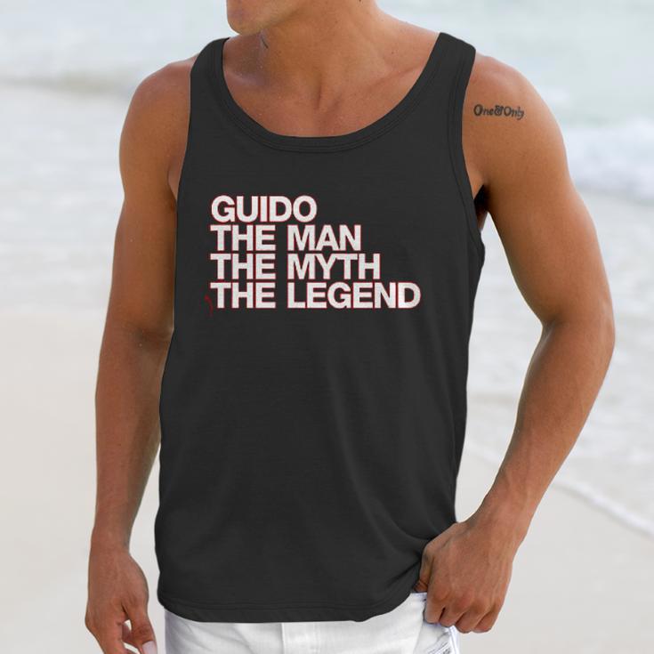 Eddany Guido The Man The Myth The Legend Left Aligned Unisex Tank Top Gifts for Her