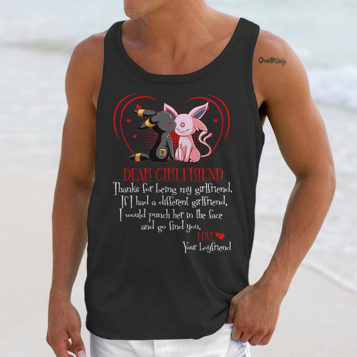 Espeon And Umbreon Boyfriend Dear Girlfriend Unisex Tank Top Gifts for Her