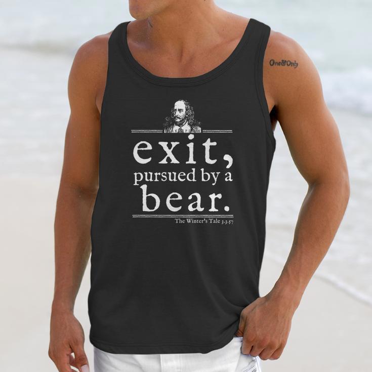 Exit Pursued By Bear Shakespeare Theater Gift Unisex Tank Top Gifts for Her