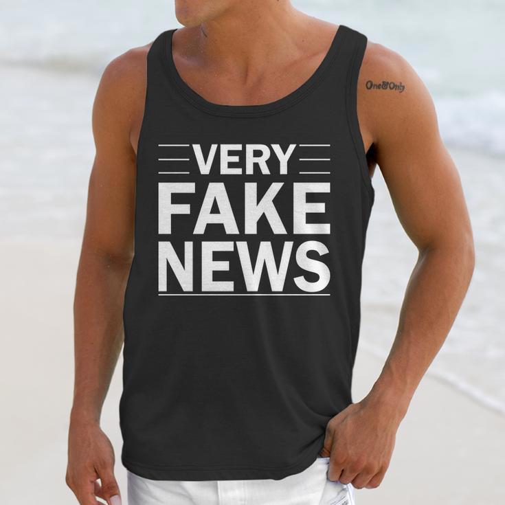 Very Fake News Funny Political Unisex Tank Top Gifts for Her