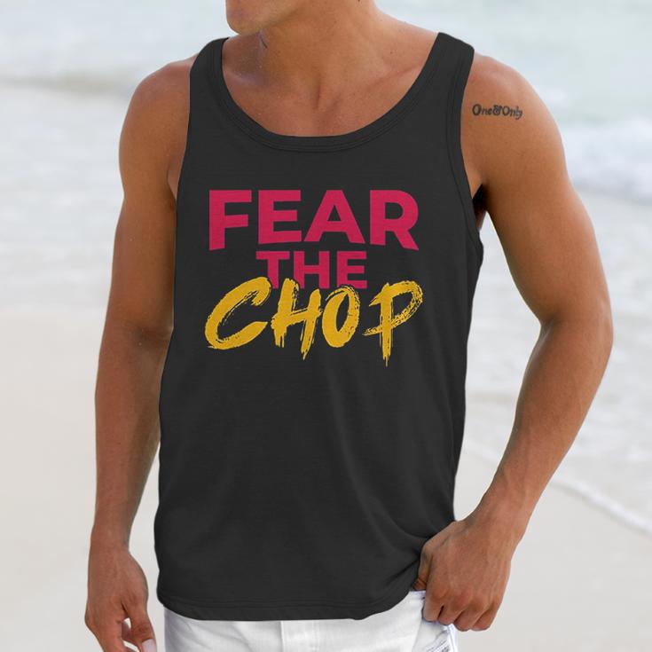 Fear The Chop Funny Braves Atlanta Baseball Quote Unisex Tank Top Gifts for Her