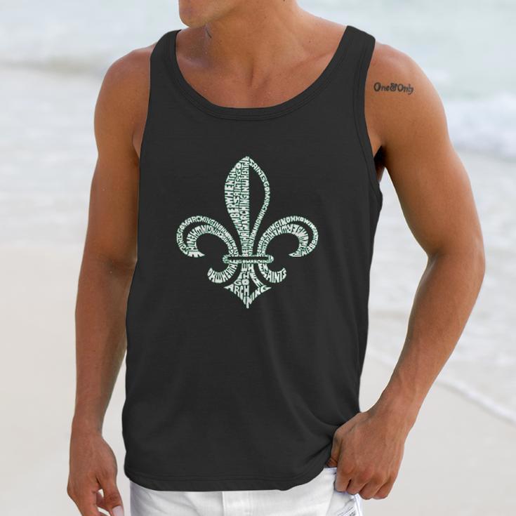 Fleur De Lis Using Lyrics To When The Saints Go Marching Unisex Tank Top Gifts for Her