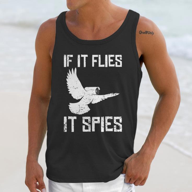 If It Flies It Spies Conspiracy Theory Birds Aren’T Real Gift Graphic Design Printed Casual Daily Basic Unisex Tank Top Gifts for Her