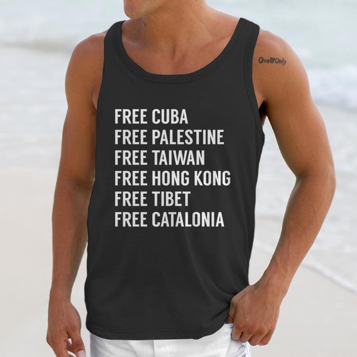 Free Cuba Palestine Taiwan Hong Kong Tibet Catalonia Gift Unisex Tank Top Gifts for Her