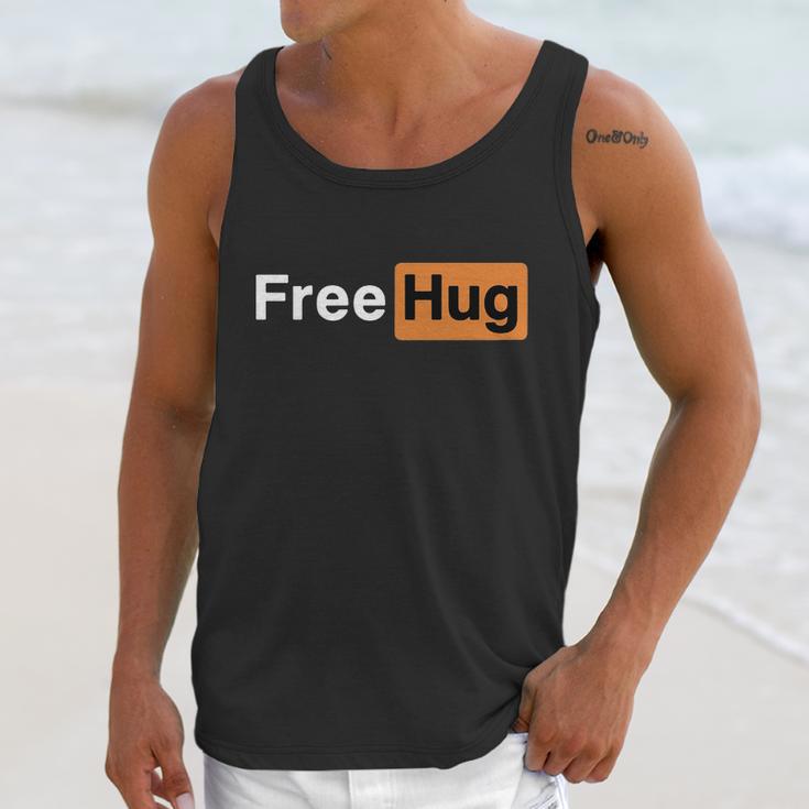 Free Hugs Pornhub Logo Parody Unisex Tank Top Gifts for Her