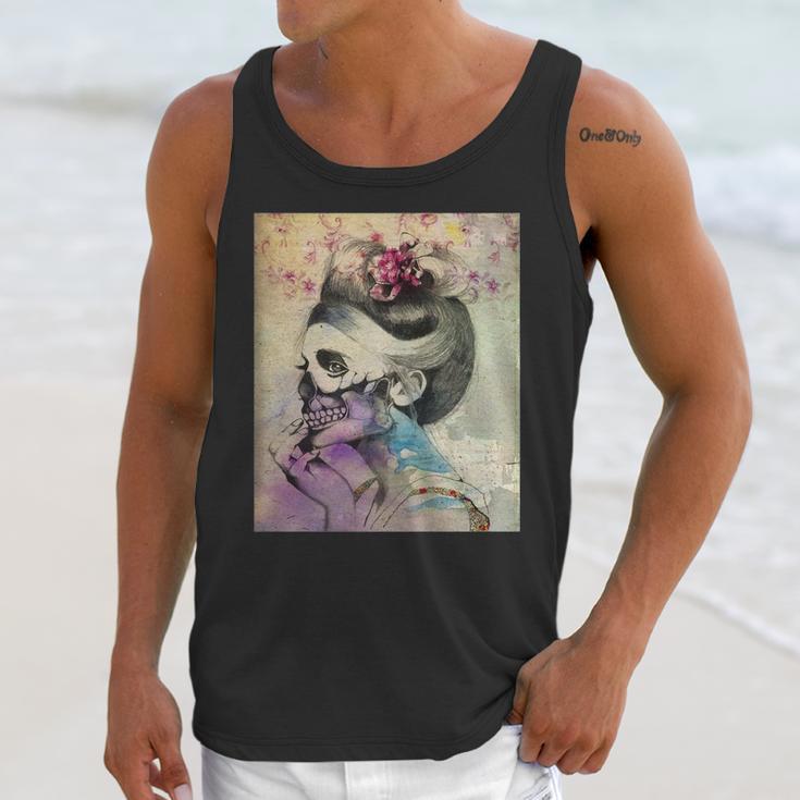 Frida Kahlo Skeleton Unisex Tank Top Gifts for Her