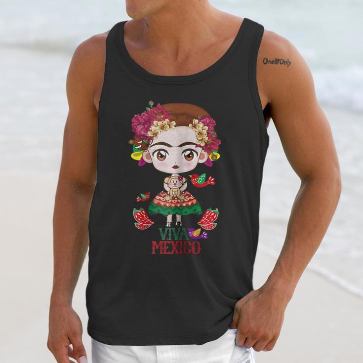 Frida Kahlo Viva Mexico Unisex Tank Top Gifts for Her