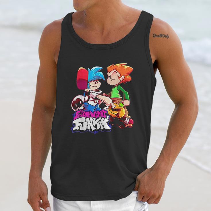 Friday Night Funkin Boyfriend And Pico Unisex Tank Top Gifts for Her