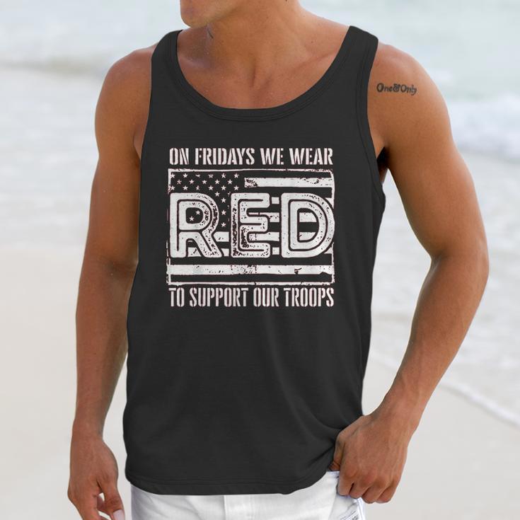 On Fridays We Wear Red To Support Our Troops Unisex Tank Top Gifts for Her