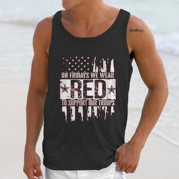 On Fridays We Wear Red To Support Our Troops Unisex Tank Top Gifts for Her