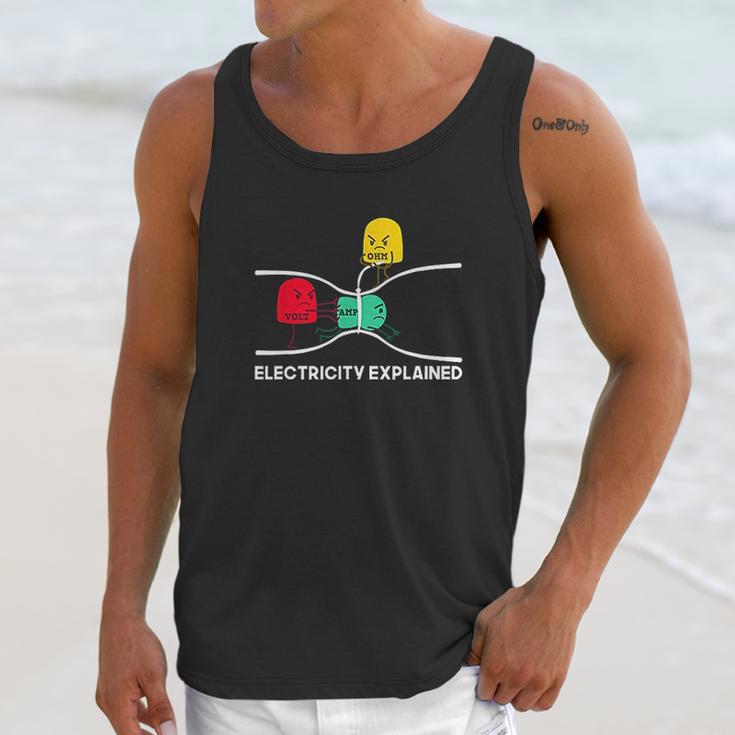 Funny Electricity Explained Unisex Tank Top Gifts for Her