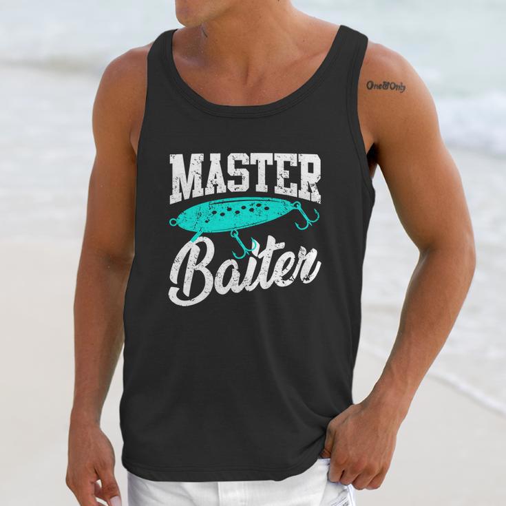 Funny Fishermen Gifts Adult Humor Fishing Tees Master Baiter Unisex Tank Top Gifts for Her