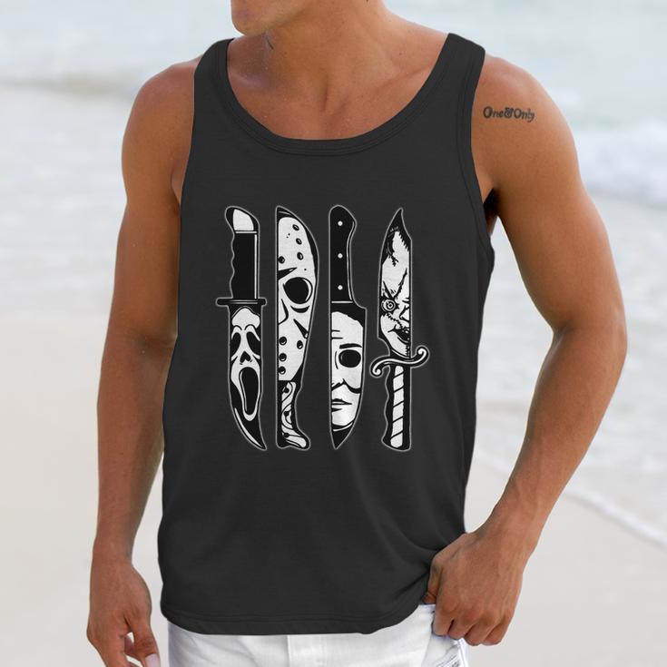 Funny Halloween Knives Machete Horror Movies Halloween Unisex Tank Top Gifts for Her