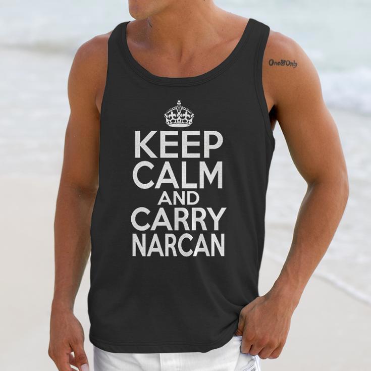 Funny Keep Calm And Carry Narcan Ems First Responder Unisex Tank Top Gifts for Her