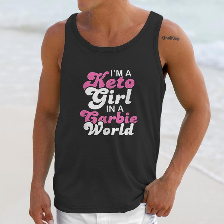 Funny Ketogenic Diet Keto Girl Carbie World Unisex Tank Top Gifts for Her