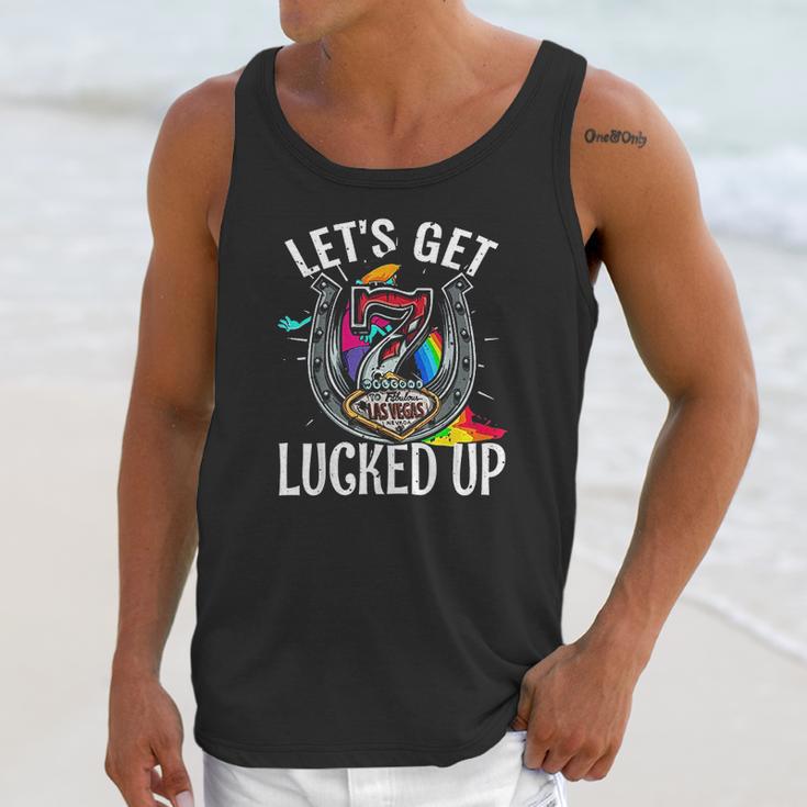 Funny Las Vegas Nv Souvenir Lucked Up Gambling Lucky Gift Unisex Tank Top Gifts for Her