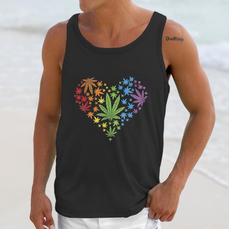 Funny Marijuana Heart Lgbt Gay Pride Month Graphic Design Printed Casual Daily Basic Unisex Tank Top Gifts for Her