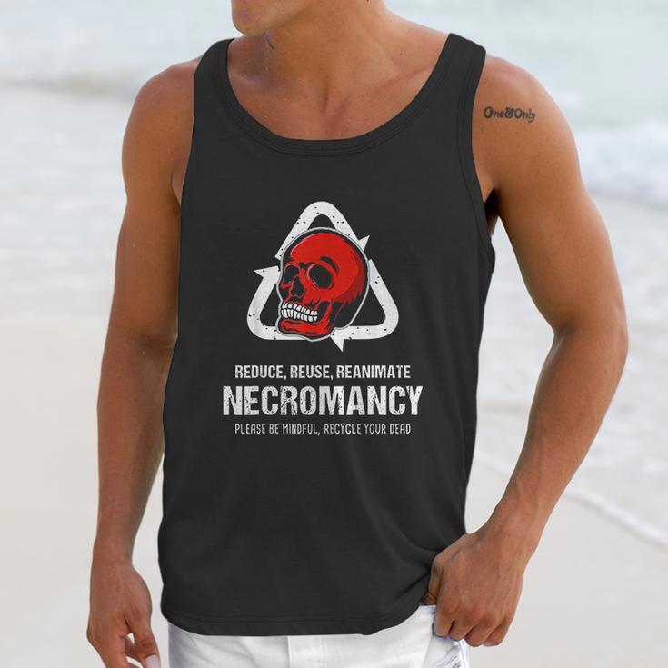 Funny Necromancy Gamer D20 Dice Dungeon Dragons Gaming Gift Unisex Tank Top Gifts for Her