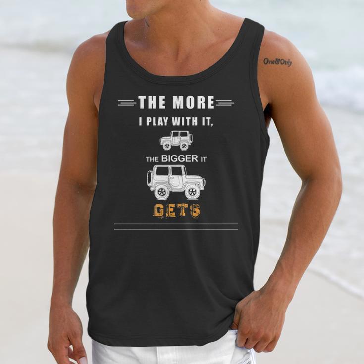 Funny Off Road 4X4 Mudding Jeep Square Sticker Unisex Tank Top Gifts for Her