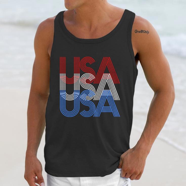 Funny Retro Usa Logo Unisex Tank Top Gifts for Her