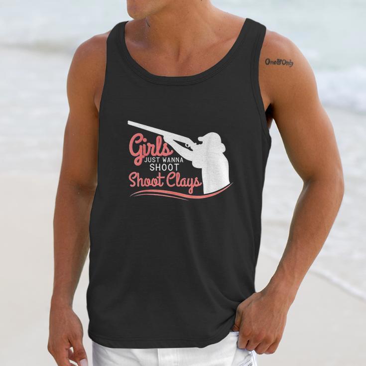 Funny Trap Skeet Shooting Unisex Tank Top Gifts for Her