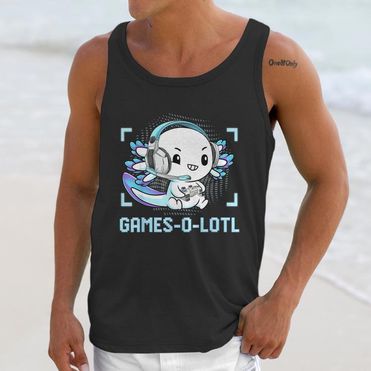 Gamesolotl Axolotl Video Gamer Kawaii Pastel Goth Anime Boys Graphic Design Printed Casual Daily Basic Unisex Tank Top Gifts for Her