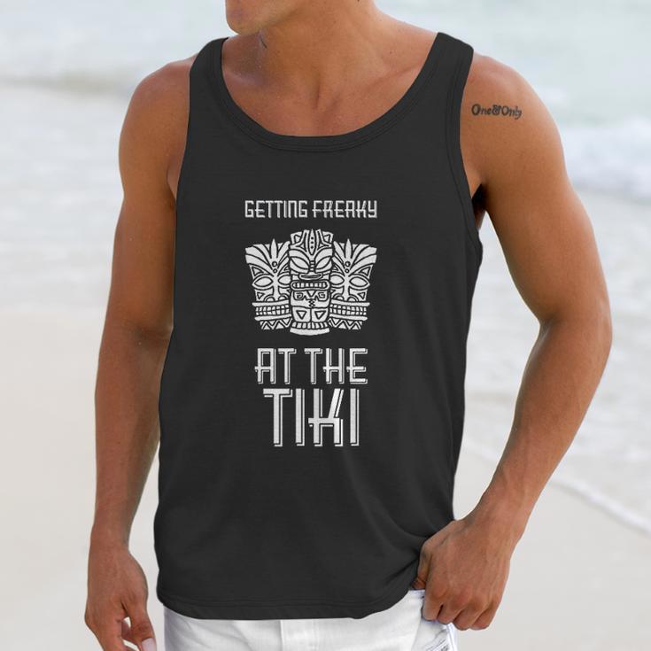 Getting Freaky At The Tiki Tiki Mug Luau Party Unisex Tank Top Gifts for Her