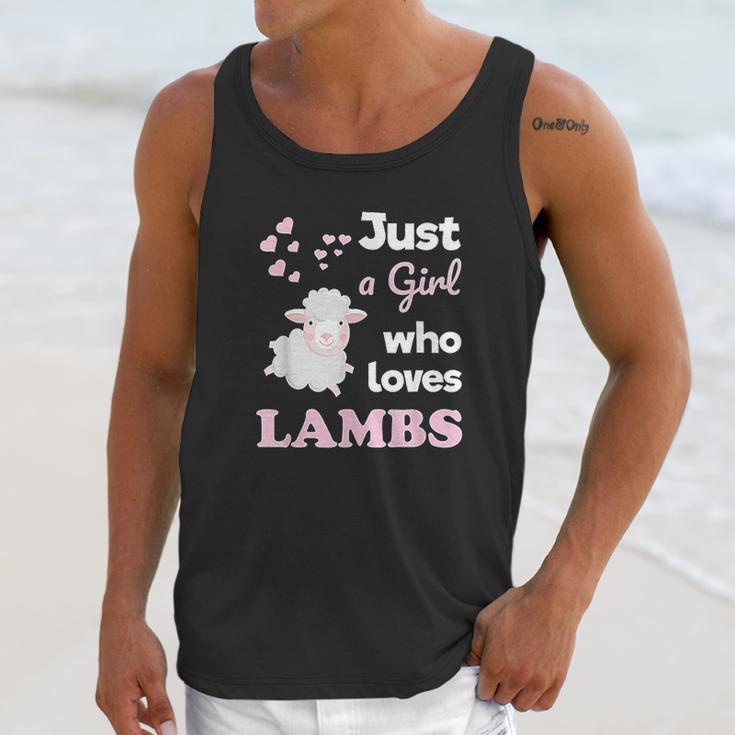 Girls Lamb Gift For Lamb Lover Just A Girl Who Loves Lambs Unisex Tank Top Gifts for Her