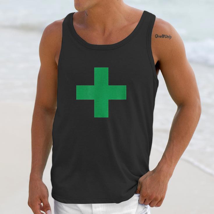 Green Medical Marijuana Cross Symbol Cannabis Medicine Unisex Tank Top Gifts for Her