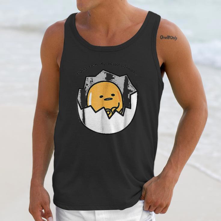 Gudetama The Lazy Egg Hiding From Responsibilities Unisex Tank Top Gifts for Her